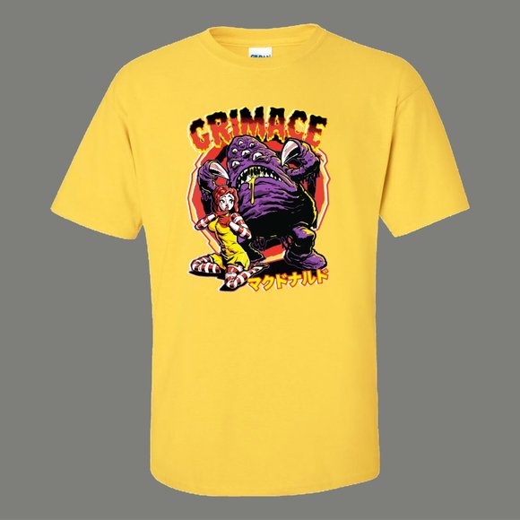 GRIMACE FAST FOOD HORROR ART PARODY SHIRT - Picture 2 of 2